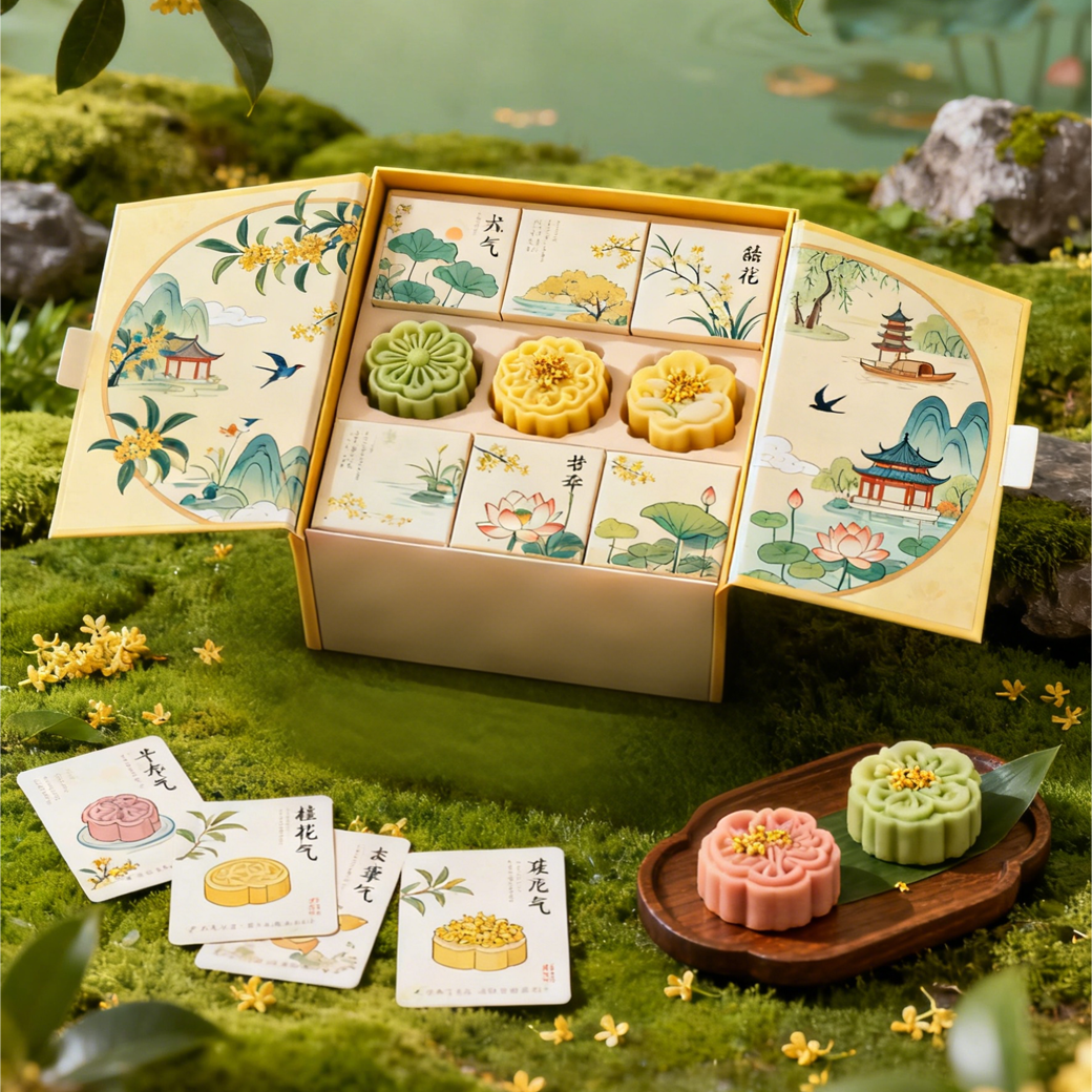 Chinese-style pastry double-door gift box